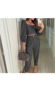 Women's Long Sleeve Lounge Wear 2 Piece Set