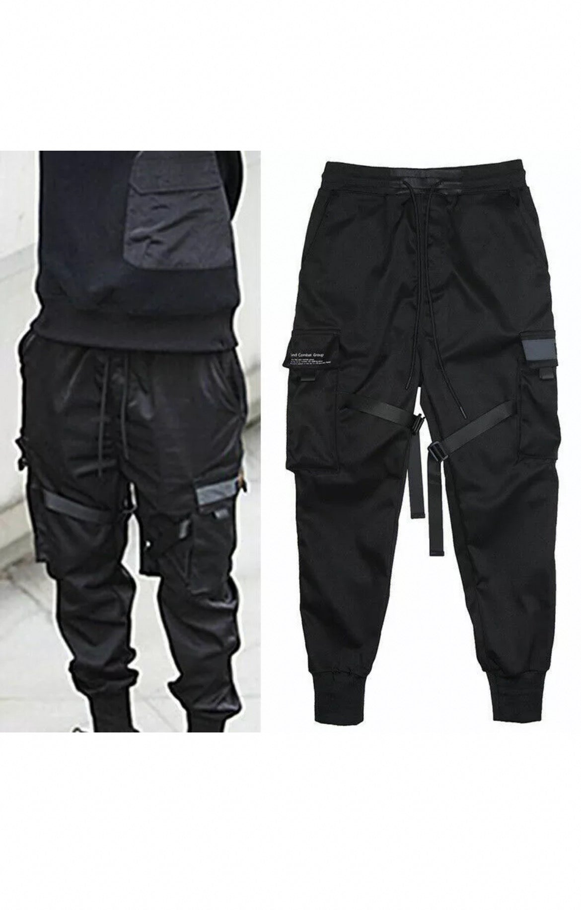 Tactical Trousers Pants Harem Black Joggers
