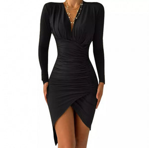 Women's Sexy V Neck Evening Party Club Cocktail Dress